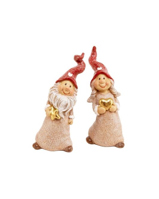 Hovedbilde Nissepar beige m/rød lue 